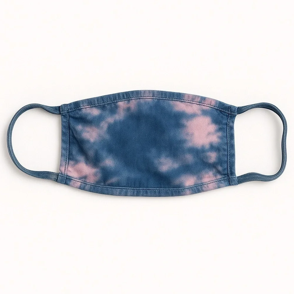 Indigo Shibori Tie Dye Reusable Cloth Face Mask